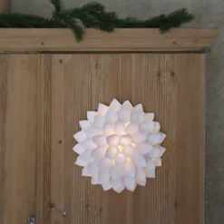 Dahlia väggdekoration / bordsdekoration 35 cm vit