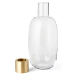 Damejeanne vas liten 31 cm glas/mässing