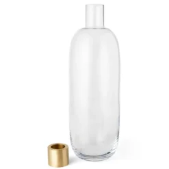Damejeanne vas stor 45 cm glas/mässing