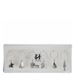 Dante glasmarkörer 6-pack silver
