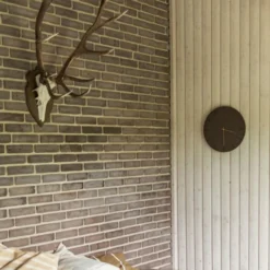 Dark Oak väggklocka 38 cm mörk ek med kopparvisare