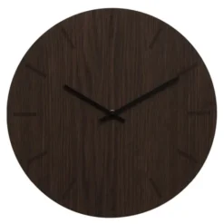 Dark Oak väggklocka 38 cm mörk ek med svart visare