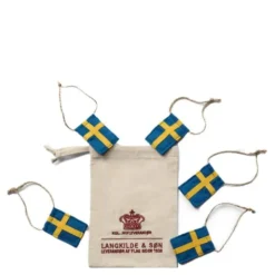 Dekorationsflagga liten 3,3x5,5 cm 5-pack svenska flaggan