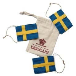 Dekorationsflagga stor 7x10 cm 3-pack svenska flaggan