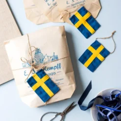Dekorationsflagga stor 7x10 cm 3-pack svenska flaggan