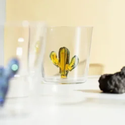 Desert Plants vattenglas 30 cl kaktus grön/bärnsten
