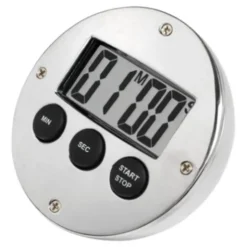 Digital timer aluminium silver