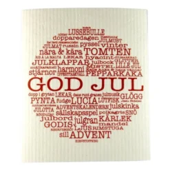 Disktrasa God Jul 17,2x20 cm vit/röd