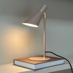 DL12 mini bordslampa 39,5 cm beige/mässing