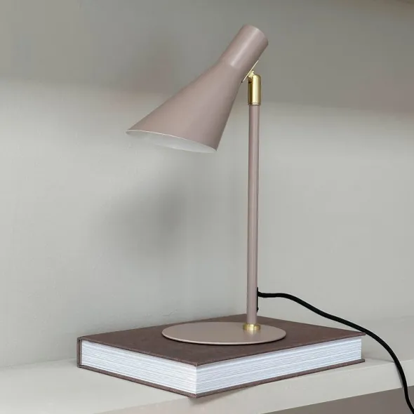 DL12 mini bordslampa 39,5 cm beige/mässing