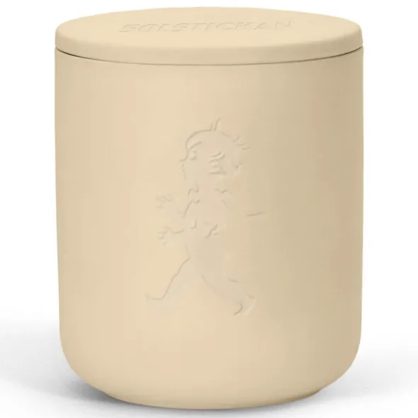 Doftljus i keramik beige (linne)