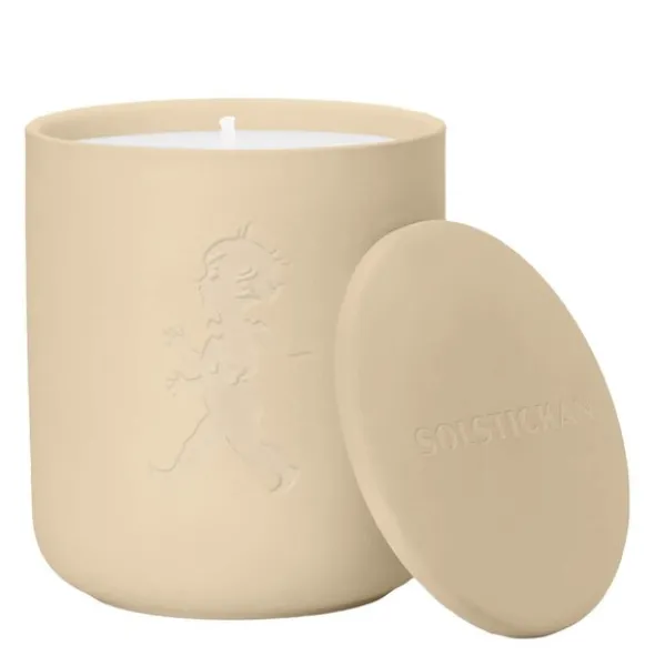 Doftljus i keramik beige (linne)