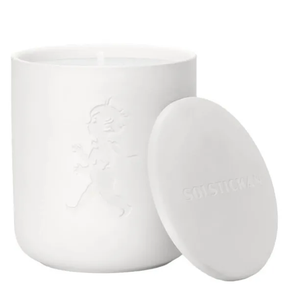 Doftljus i keramik 9×7,5 cm vit (citrus)