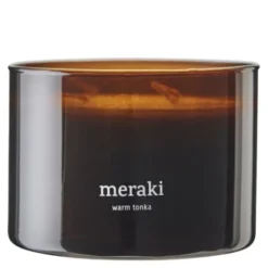 Doftljus warm tonka 7,5x10 cm brun