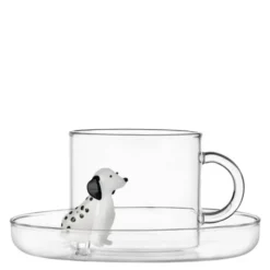Dogs tekopp med fat 30 cl dalmatiner