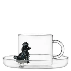 Dogs tekopp med fat 30 cl pudel
