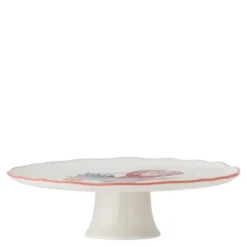 Dorothy tårtfat 28x9 cm broderi rosa