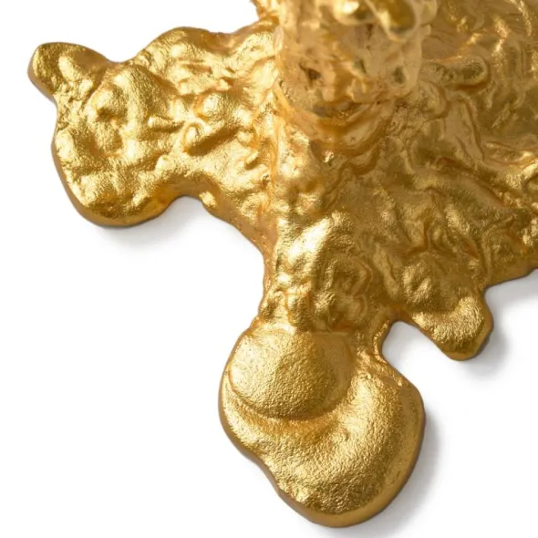 Drip Ljusstake 32 cm Guld