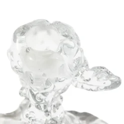 Drip ljusstake i glas 14 cm klar