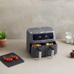 Dubbel airfryer 2 x 4 L 2800W med beläggning