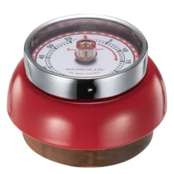 Dulton timer Ø7 cm mörkröd