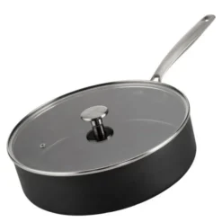 Element traktörpanna keramisk med glaslock 28 cm svart