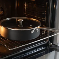 Element traktörpanna keramisk med glaslock 28 cm svart