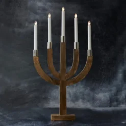 Elias Adventsljusstake 67 cm Brun