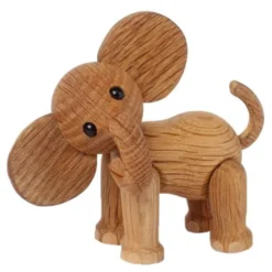 Ella träfigur babyelefant 8,5 cm