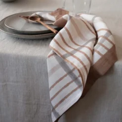 Ella tygservett 50x50 cm Hazelnut checkered