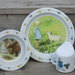 Elsa Beskow barnservis 3 delar Visor