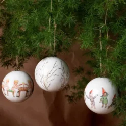 Elsa Beskow Julkulor 3-pack Tomtar/Lotta/Videung