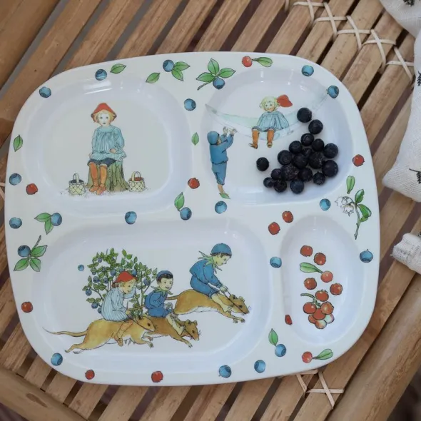 Elsa Beskow tallrik 4 fack Putte