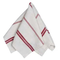 Elsa tygservetter 45x45 cm 2-pack natur/röd