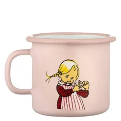 Emil emaljmugg 25 cl Ida rosa