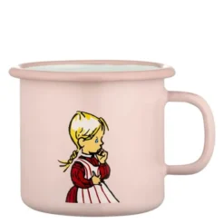 Emil emaljmugg 25 cl Ida rosa