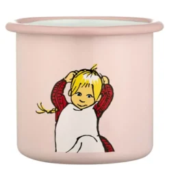 Emil emaljmugg 25 cl Ida rosa
