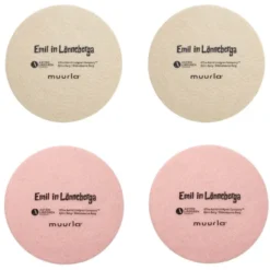 Emil glasunderlägg Emil & Ida 4-pack beige/rosa