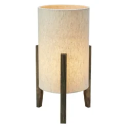 Eruca bordslampa 39 cm brunbetsad/beige textil