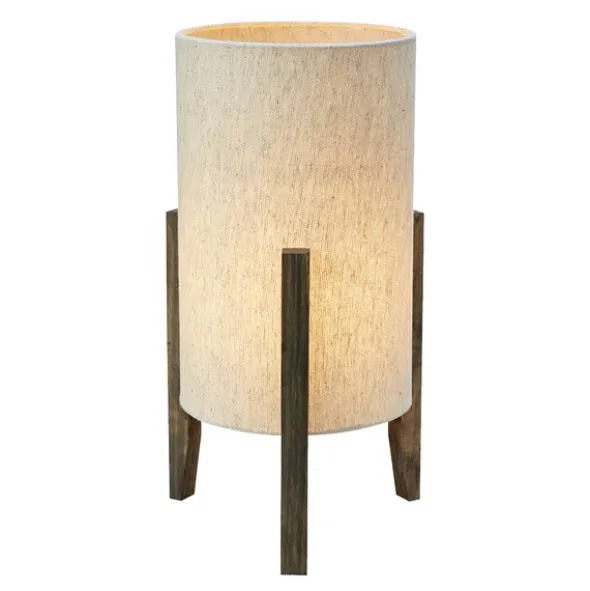 Eruca bordslampa 39 cm brunbetsad/beige textil