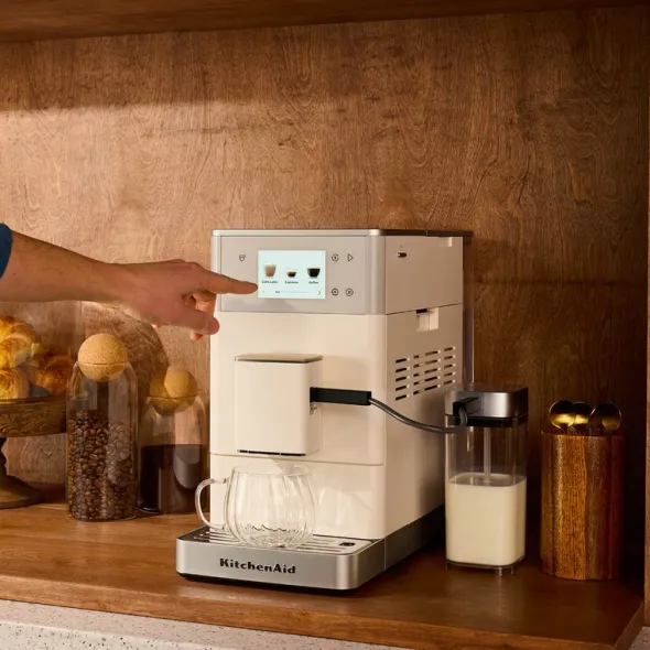 espressomaskin helautomatisk KF4 med iskaffe-funktion 5KES8454 porcelain
