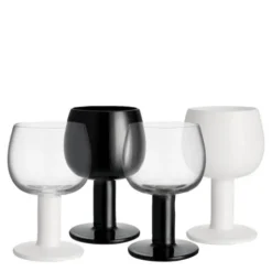 Fars Glas vinglas 40 cl 4-pack vit/svart