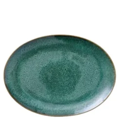 Fat Oval 45x34 cm Mörkgrön