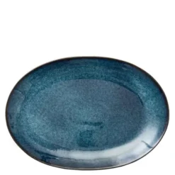 Fat Oval 36x25 cm Svart/Mörkblå