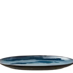 Fat Oval 36x25 cm Svart/Mörkblå