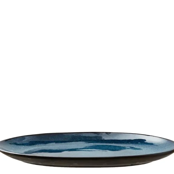 Fat Oval 36x25 cm Svart/Mörkblå