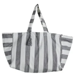 Felima tygväska 50x25 cm vit/mörkgrå