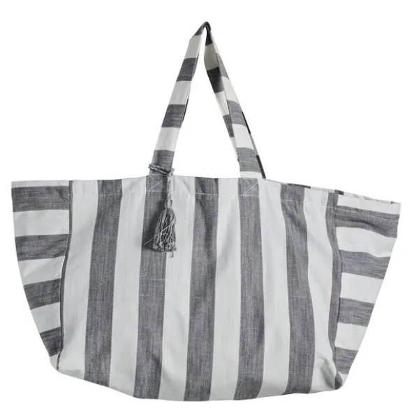 Felima tygväska 50x25 cm vit/mörkgrå
