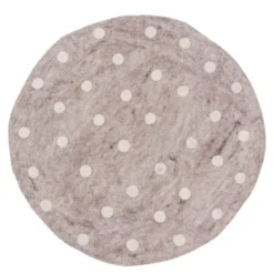 Felt Sittdyna 37 cm Ljusgrå prickig
