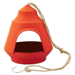 Fågelmatare 16 cm orange